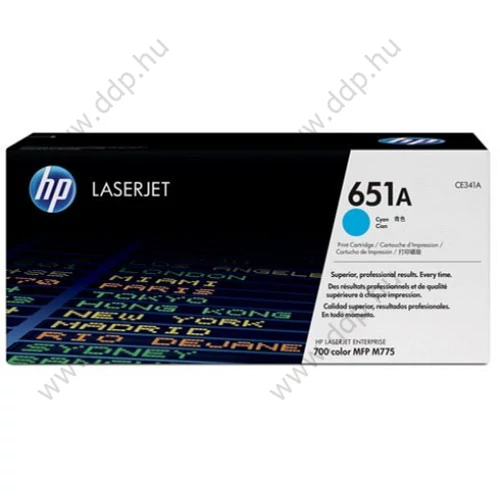 HP lézertoner CE341A No.651 kék 16000 oldal