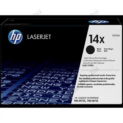 HP lézertoner CF214X No.14X fekete 17500 oldal