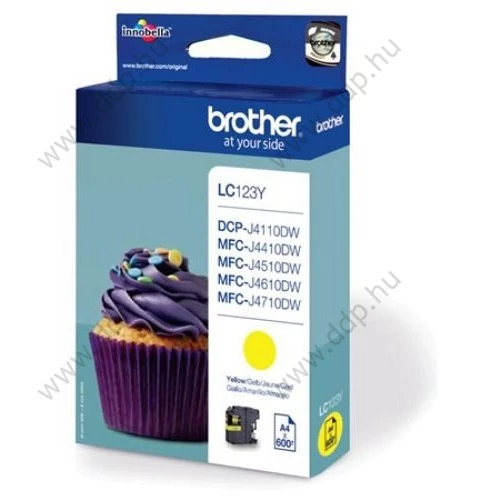 Brother tintapatron LC123 sárga 600 oldal