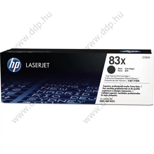 HP lézertoner CF283X No.83X fekete 2200 oldal