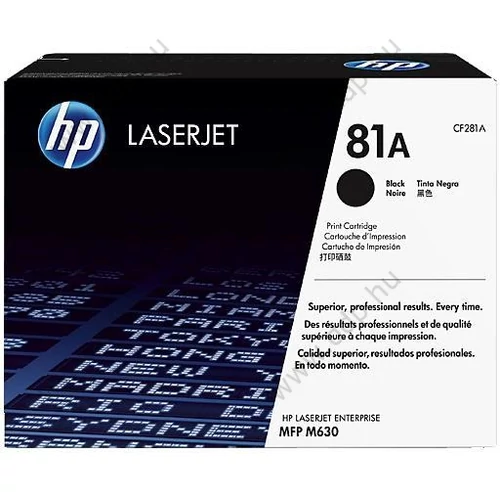 HP lézertoner CF281A No.81A fekete 10500 oldal