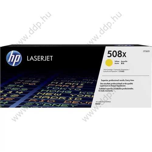 HP lézertoner CF362X No.508X bíbor 9500 oldal