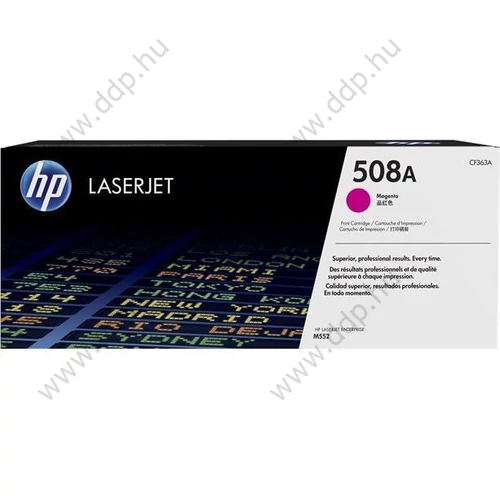 HP lézertoner CF363A No.508A sárga 5000 oldal