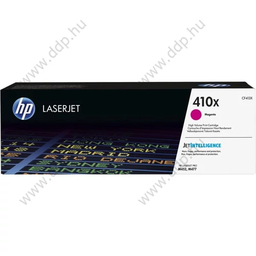HP lézertoner CF413X No.410X bíbor 5000 oldal