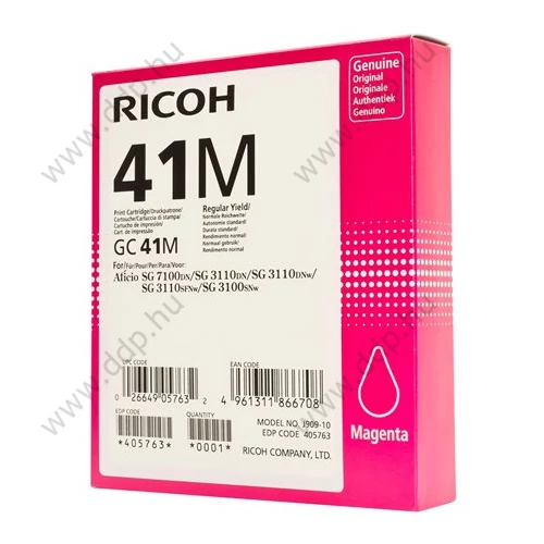 Ricoh gélpatron GC41M bíbor  2200 oldal 405763
