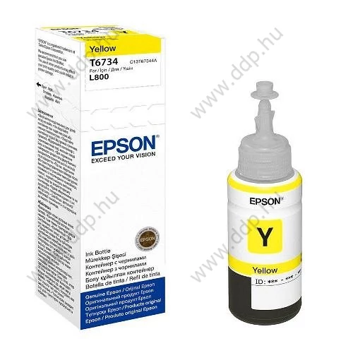 Epson tintapatron T6734 sárga 70 ml