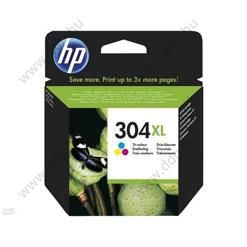 HP tintapatron N9K07AE No.304XL színes 300 oldal