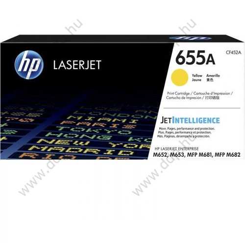 HP lézertoner CF452A NO.655A sárga 10500 oldal