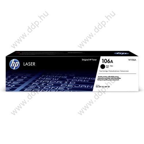 HP lézertoner W1106A No.106A fekete 1000 oldal