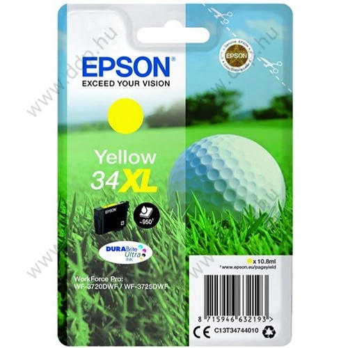 Epson tintapatron T3474 sárga 10,8 ml