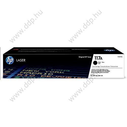 HP lézertoner W2070A NO.117A fekete 1000 oldal