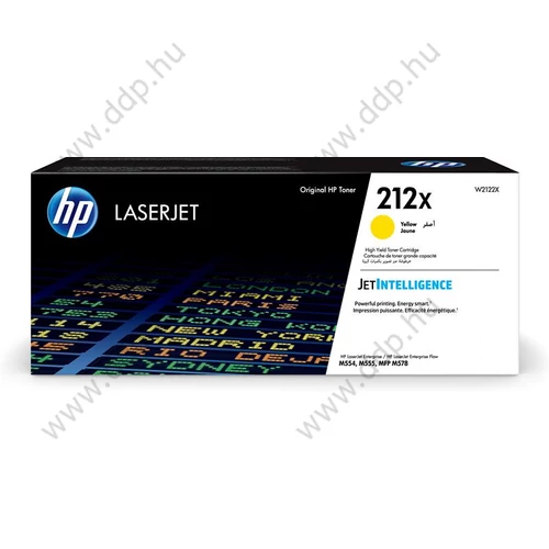 HP lézertoner W2122X No.212X sárga 10.000 oldal