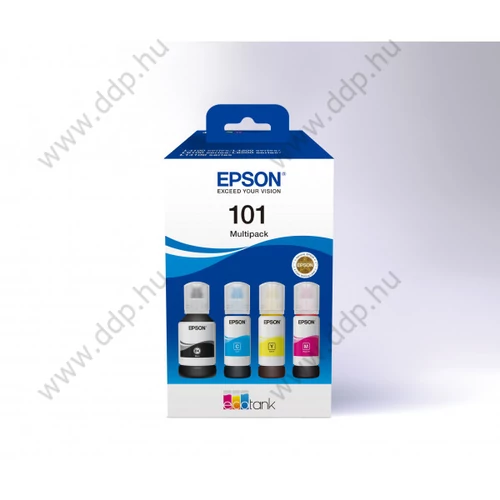 Epson tintapatron T03V6 No.101 szett (fekete/kék/bírob/sárga) 337ml (fekete:127ml,színek:70ml)