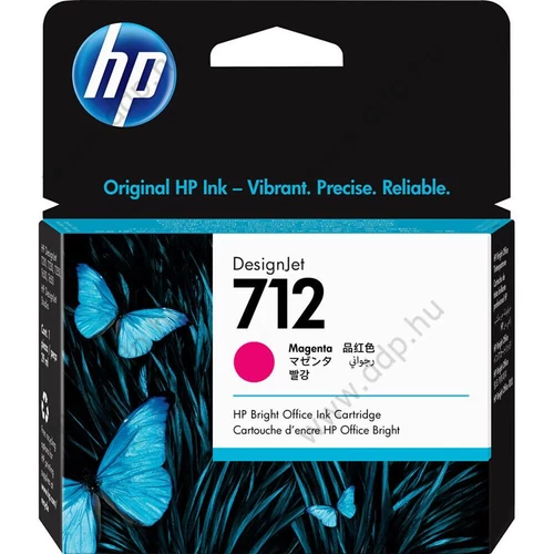 HP tintapatron 3ED68A No.712 bíbor 29ml