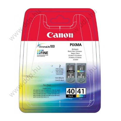 Canon tintapatron PG-40 + CL-41 szett (fekete+színes) 1x25ml+1x19ml  -0615B043-