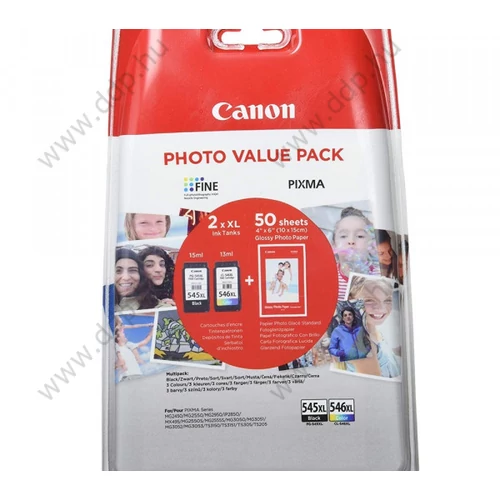 Canon tintapatron PG-545XL+CL-546XL szett (fekete+színes) -8286B006-