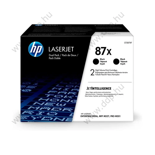 HP lézertoner CF287XD No.87X fekete 2x18000 oldal