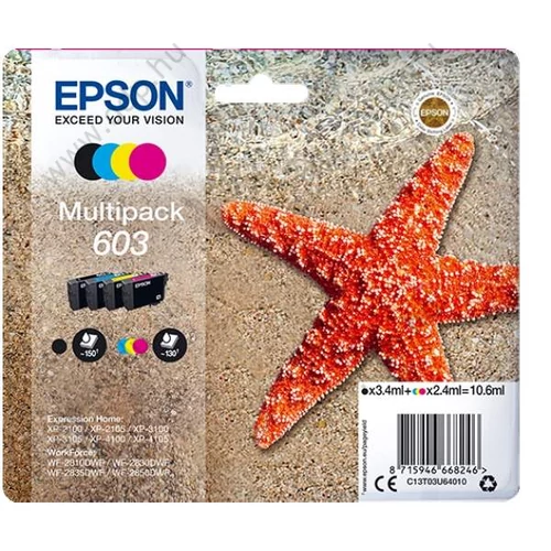 Epson tintapatron T03U6 No.603 szett 10,6ml