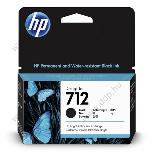 HP tintapatron 3ED70A No.712 fekete 38ml